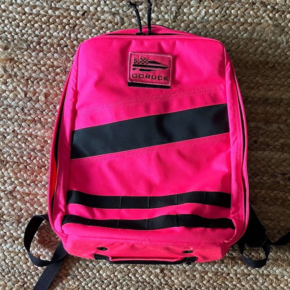 Goruck Pink and Black Women's Backpack PLUS hip belt